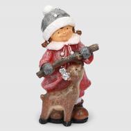 Декоративная новогодняя фигура  Девочка с оленёнком 24х19х48 см Полиформ