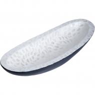 Блюдо декоративное  с отделкой раковинами устриц 50х16х8 см ГЛАСАР