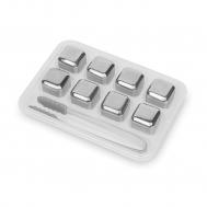 Набор охлаждающих кубиков  (кубики 27 мм 8 штук) + щипцы для льда HomeFeel