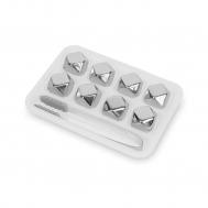 Набор охлаждающих многоугольников  кубики 8 штук + щипцы для льда HomeFeel