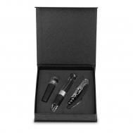 Подарочный набор  из 3-х барных аксессуаров (аэратор для вина, штопор, винная пробка) HomeFeel