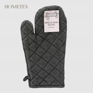 Прихватка-рукавица  черная джерси 18x32 см Hometex