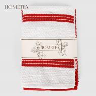 Набор кухонных полотенец  красная полоска 4шт 40х60 см Hometex