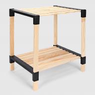 Стеллаж для хранения  Fix-2013-2 чёрный 41х34х46 см Fixwood