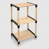 Стеллаж для хранения  Fix-2013-3 чёрный 41х34х81 см Fixwood