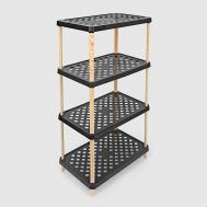 Этажерка для хранения  Fix-2001-4 чёрная 60х36х112 см Fixwood