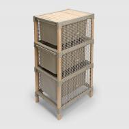 Этажерка для хранения  Fix-2009-45L бежевая 41х30х80 см Fixwood