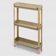 Этажерка для хранения  Fix-2064-3 узкая бежевая Fixwood