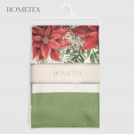 Скатерть  пуансетия хлопок/лен 140х240 см Hometex