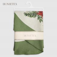 Скатерть  пуансетия хлопок/лен d160 см Hometex