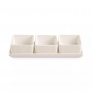 Набор  соусники, подставка, белый декор 4 предмета Narumi