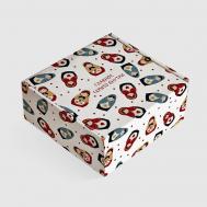 Коробка подарочная  Folk матрёшки 20х20х10 см Be Smart