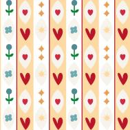 Бумага для подарков Folk сердечки 70х100 см Be Smart