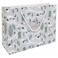 Пакет подарочный  Village, серый, 36х26 см Be Smart