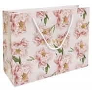 Пакет подарочный  Peony персиковый 36х26 см Be Smart