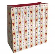 Пакет подарочный  Folk сердечки 32х32 см Be Smart