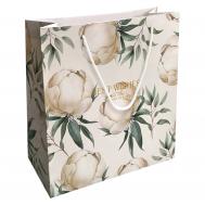 Пакет подарочный  Peony айвори 32х32 см Be Smart