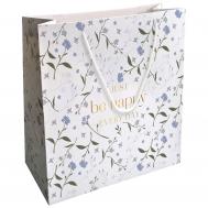 Пакет подарочный  Fleurs незабудки 32х32 см Be Smart