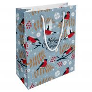Пакет подарочный  Frost, снегири, 25х32 см Be Smart