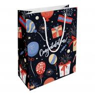 Пакет подарочный  Bang синий 25х32 см Be Smart