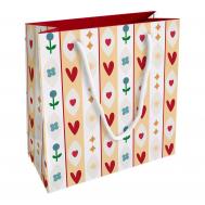 Пакет подарочный  Folk сердечки 20х20 см Be Smart