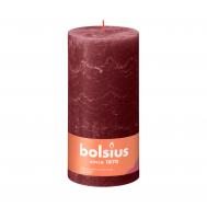 Свеча столбик  rustic красный бархат 20х10 см Bolsius