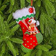 Игрушка ёлочная  рождественская носок 20 см Kurt S. Adler