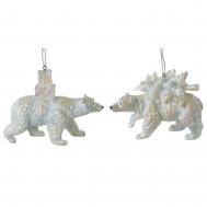 Игрушка ёлочная  полярный медведь с елкой и подарками Kurt S. Adler