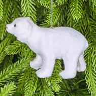 Игрушка ёлочная  медведь полярный 8 см Kurt S. Adler