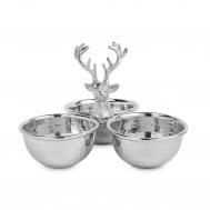 Менажница с ручкой  олень maral grey металл 23х17 см Anna Lafarg