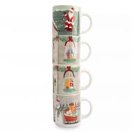 Набор кружек  украшенный дом band 4шт. 350 мл Anna Lafarg