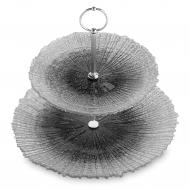 Этажерка для пирожных  avila 2 яруса серая 21х28/26 см Anna Lafarg