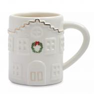 Кружка  дом с венком 580 мл бело-золотистое Anna Lafarg