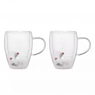 Набор кружек с двойными стенками  ягоды/ветки 2 шт. 350 мл Anna Lafarg