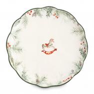 Тарелка обеденная  лошадка 24см зеленая Anna Lafarg