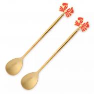 Набор ложек десертных  золотистый бант 2 шт. 15 см Anna Lafarg