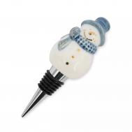 Пробка для винной бутылки  снеговик 12 см Anna Lafarg