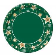 Тарелка  Звёзды на зелёном new 23 см BULGAREE GREEN
