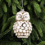 Украшение  рождественское, сова 12 см Царь Елка