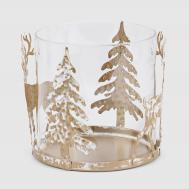 Подсвечник  железо, стекло 10х10 см Ad trend