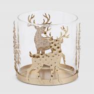 Подсвечник  железо, стекло 8х8 см Ad trend