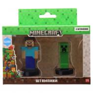 Штампик , 2 шт. в коробке с окном, Стив и Крипер, MC5015B Minecraft