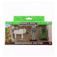 Коллекционные топперы, Скелет, волк и зелёный крипер, 3 шт. в коробке с окном, MC2021C Minecraft