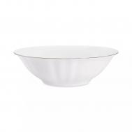 Салатник  Emily Lotus silver, 23х6,5 см, 1.35 л, фарфор, белый с серебристым кантом, AL-1308L-E11 Anna Lafarg