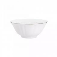 Салатник порционный  Emily Lotus silver, 14х6 см 400 мл, фарфор, белый с серебристым кантом, AL-1306L-E11 Anna Lafarg