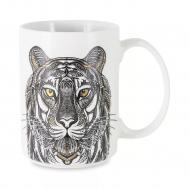 Кружка  Wild Тигр, 500 мл, фарфор, белый, декор, ANLAF1-M350-0257-A Anna Lafarg