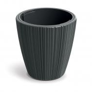 Кашпо  Oro d47 h50 см темно-серый с вкладышем Prosperplast