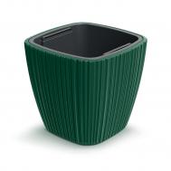 Кашпо квадратное  Oro 29х29 h27 см зеленый с вкладышем Prosperplast