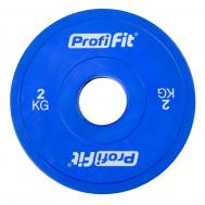 Диск обрезиненный цветной d51мм, 2кг Profi-Fit