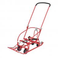 Санки детские (выдвижные колеса, складные ручка и спинка)  NIKKI N3/АЛ2 алый Ника